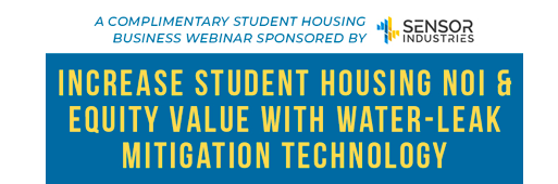 Webinar: Increase Student Housing NOI & Equity Value with Water-Leak Mitigation Technology