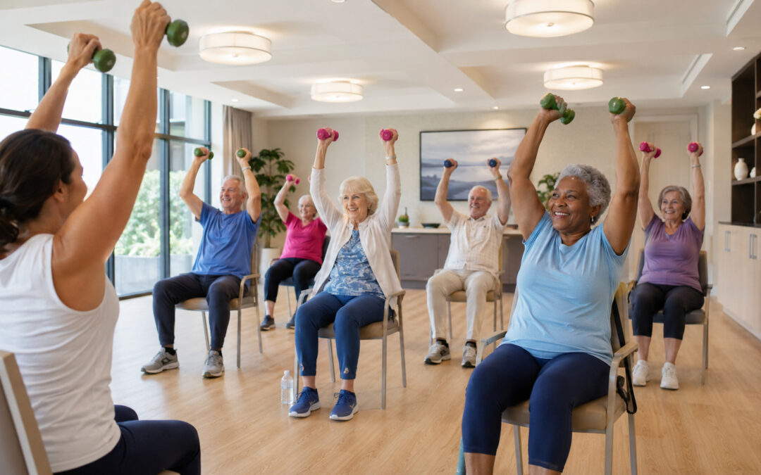 Seniors exercising
